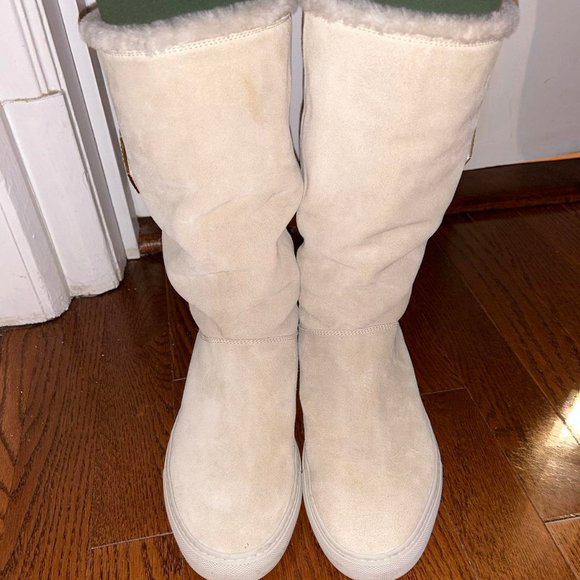 Philipp Plein Women's Cream Suede Boots - Picture 8 of 8